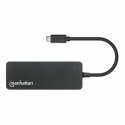 Manhattan 168410 huby i koncentratory USB Type-C 5000 Mbit/s Czarny Manhattan