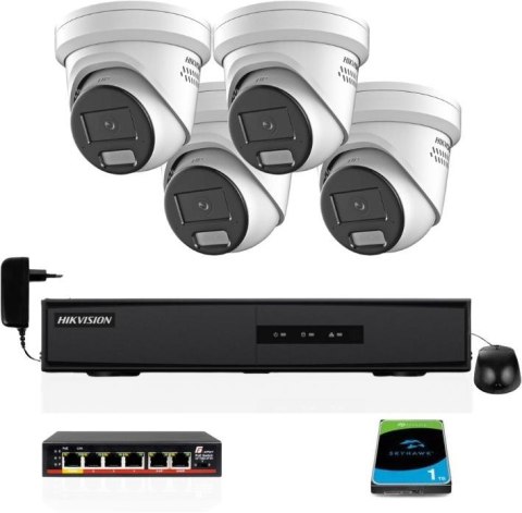 Zestaw monitoringu IP HIKVISION 4 kamery DS-2CD2367G2H-LISU/SL 6Mpx HIKVISION