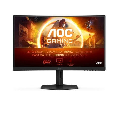 AOC G4 CQ27G4X monitor komputerowy 68,6 cm (27") 2560 x 1440 px Quad HD LCD Czarny AOC