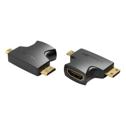 Vention AGFB0 zmieniacz płci / kabli Mini HDMI, Micro HDMI HDMI Czarny Vention