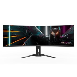 AORUS CO49DQ monitor komputerowy 124,5 cm (49") 5120 x 1440 px DQHD OLED Czarny AORUS