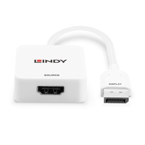 Lindy 38303 adapter kablowy 0,095 m HDMI Typu A (Standard) DisplayPort Biały Lindy