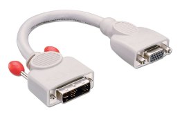 Lindy 41222 adapter kablowy 0,2 m DVI-A VGA (D-Sub) Szary Lindy