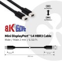 CLUB3D Mini DisplayPort 1.4 Cable HBR3 8K60Hz Male / Male 2 mtr. / 6.56 Ft. CLUB3D