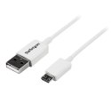 StarTech 0.5m USB 2.0 A/Micro-B m/m kabel USB 0,5 m USB A Micro-USB B Biały StarTech.com