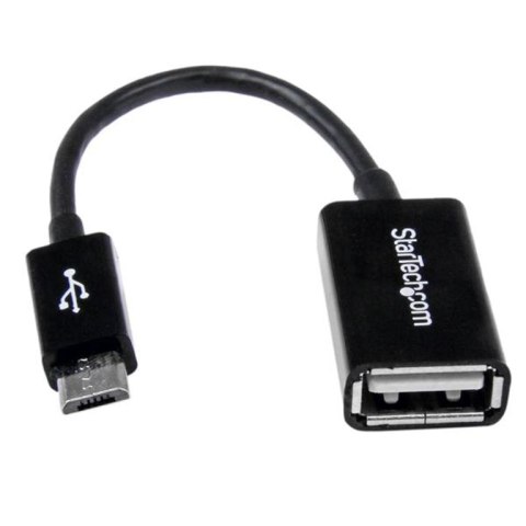 StarTech UUSBOTG kabel USB 0,127 m USB 2.0 Micro-USB B USB A Czarny StarTech.com