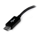 StarTech UUSBOTG kabel USB 0,127 m USB 2.0 Micro-USB B USB A Czarny StarTech.com