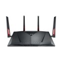 ASUS RT-AC88U router bezprzewodowy Gigabit Ethernet Dual-band (2.4 GHz/5 GHz) Czarny, Czerwony ASUS