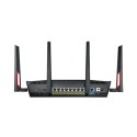 ASUS RT-AC88U router bezprzewodowy Gigabit Ethernet Dual-band (2.4 GHz/5 GHz) Czarny, Czerwony ASUS