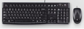 Logitech Desktop MK120 klawiatura Dołączona myszka USB QWERTY Portugalski Czarny Logitech