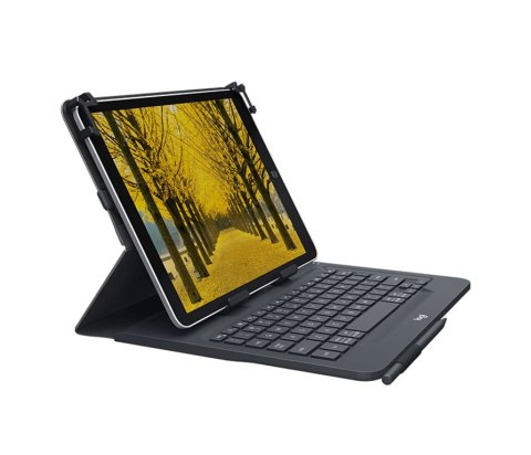 Logitech Universal Folio with integrated keyboard for 9-10 inch tablets Czarny Bluetooth QWERTZ Niemiecki Logitech