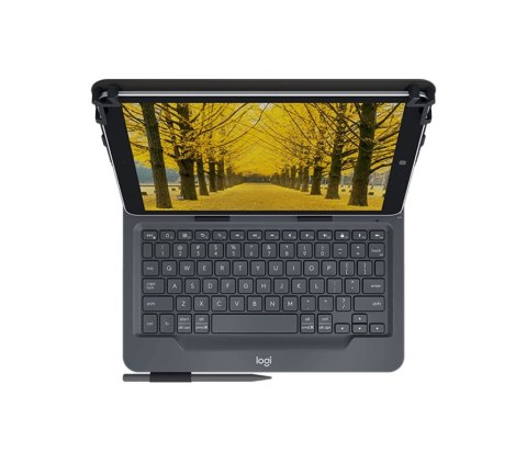 Logitech Universal Folio with integrated keyboard for 9-10 inch tablets Czarny Bluetooth QWERTZ Niemiecki Logitech