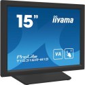 Iiyama ProLite T1531SR-B1S monitor komputerowy 38,1 cm (15") 1024 x 768 px XGA LCD Ekran dotykowy Czarny Iiyama