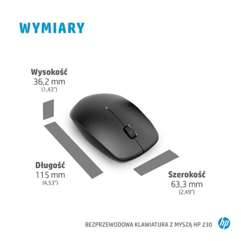 HP Zestaw bezprzewodowej myszy i klawiatury 230 HP