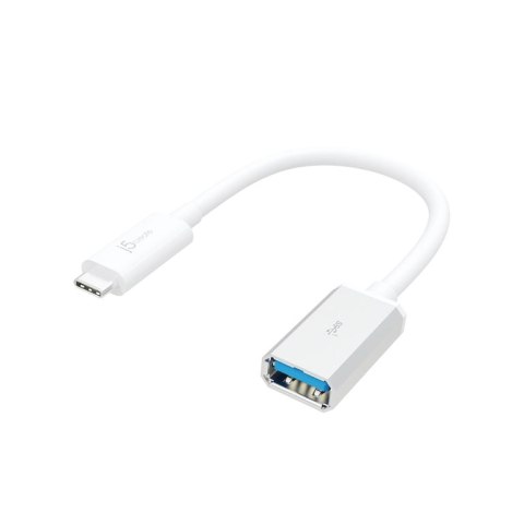 J5create JUCX05 kabel USB 0,1 m USB 3.2 Gen 2 (3.1 Gen 2) USB C USB A Srebrny, Biały J5create