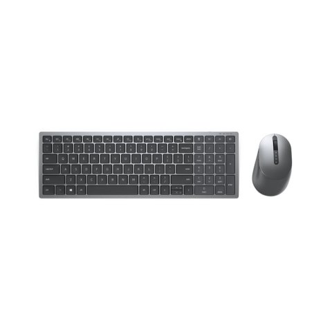 DELL KM7120W klawiatura Dołączona myszka RF Wireless + Bluetooth AZERTY Belgijski Szary, Tytan DELL