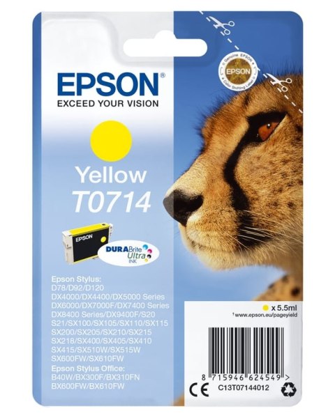 Epson Singlepack Yellow T0714 DURABrite Ultra Ink Epson