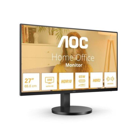 AOC B3 U27B3CF monitor komputerowy 68,6 cm (27") 3840 x 2160 px 4K Ultra HD LCD Czarny AOC