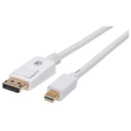 Manhattan 324748 kabel DisplayPort 2 m Mini DisplayPort Biały Manhattan