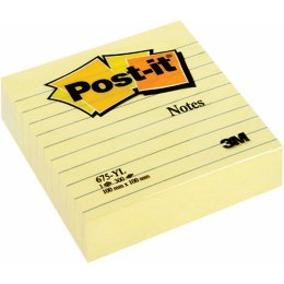 Post-it Karteczki Post-it 100x100mm (675-YL) w linie żółte (300)