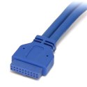 StarTech USB3SPNLAFHD zmieniacz płci / kabli 2 x USB A IDC Niebieski StarTech.com