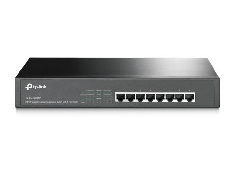 TP-Link TL-SG1008MP Nie zarządzany Gigabit Ethernet (10/100/1000) Obsługa PoE 1U Czarny TP-Link