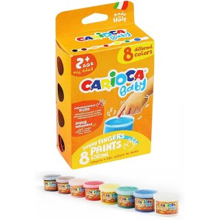 CARIOCA Farba do malowania palcami Carioca Baby 50ml x8 kolorów