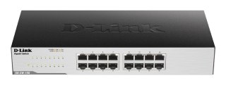 D-Link GO-SW-16G Nie zarządzany L2 Gigabit Ethernet (10/100/1000) 1U Czarny D-Link