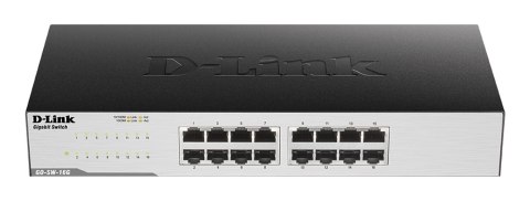 D-Link GO-SW-16G Nie zarządzany L2 Gigabit Ethernet (10/100/1000) 1U Czarny D-Link