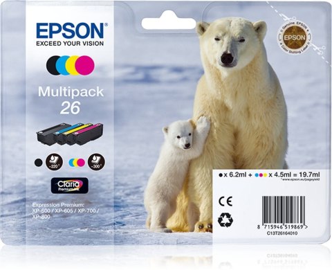 Epson Polar bear Multipack 4-colours 26 Claria Premium Ink Epson