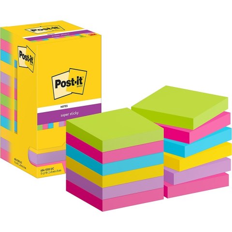 Post-it Karteczki Post-it Super Sticky 76x76mm (654-12SS-UC) (12x90)