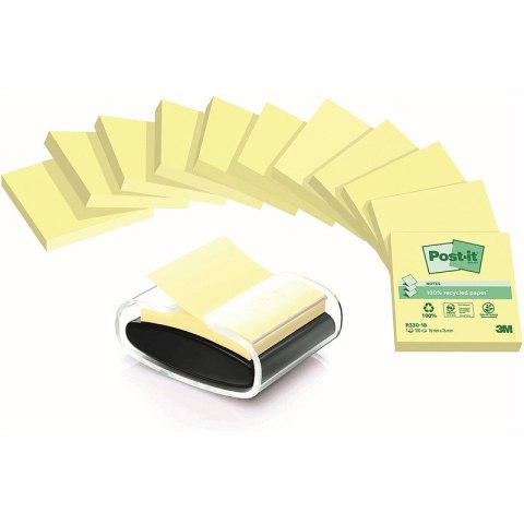 Post-it Karteczki Post-it Z-Notes 76x76mm (R330-18) (+ podajnik) żółte (12x100)