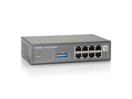 LevelOne FEP-0800W65 łącza sieciowe Fast Ethernet (10/100) Obsługa PoE Szary LevelOne