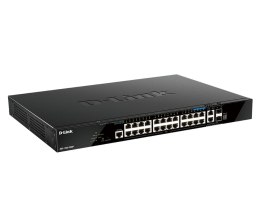 D-Link DGS-1520-28MP łącza sieciowe Zarządzany L3 Gigabit Ethernet (10/100/1000) Obsługa PoE 1U Czarny D-Link