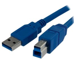 StarTech USB3SAB1M kabel USB 1 m USB 3.2 Gen 1 (3.1 Gen 1) USB A USB B Niebieski StarTech.com