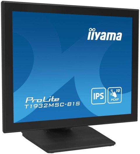 Iiyama ProLite T1932MSC-B1S monitor komputerowy 48,3 cm (19") 1280 x 1024 px Full HD LED Ekran dotykowy Blad Czarny Iiyama