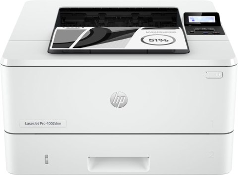 HP LaserJet Pro Drukarka HP 4002dne, Czerń i biel, Drukarka do Małe i średnie firmy, Drukowanie, HP+; Urządzenie objęte usługą H HP