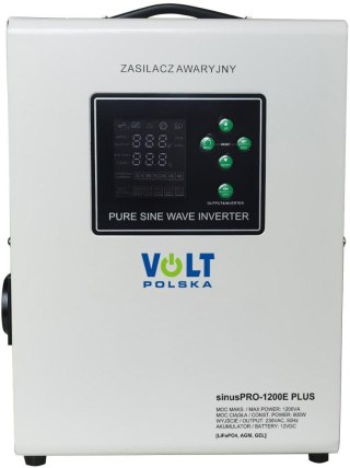 Przetwornica VOLT POLSKA SINUSPRO 1200E PLUS 12V 800/1200W LiFePO4, MENU VOLT POLSKA