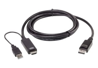 ATEN 2L-7D02HDP adapter kablowy 1,8 m HDMI + USB DisplayPort Czarny ATEN