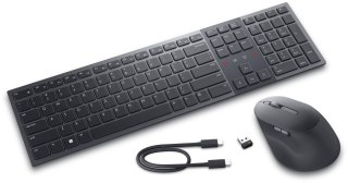 DELL KM900 klawiatura Dołączona myszka RF Wireless + Bluetooth QWERTZ Niemiecki Grafitowy DELL