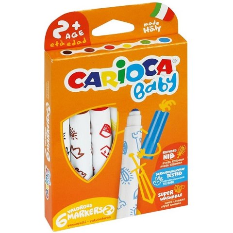 CARIOCA Flamastry Carioca Baby Maxi 6 kolorów