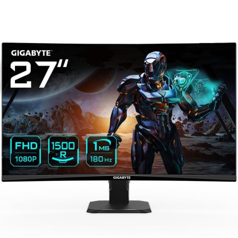 GIGABYTE GS27FC monitor komputerowy 68,6 cm (27") 1920 x 1080 px Full HD LCD Czarny GIGABYTE