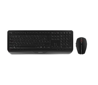 CHERRY Gentix Desktop klawiatura Dołączona myszka RF Wireless Swiss Czarny CHERRY