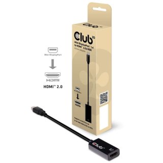 CLUB3D Mini DisplayPort 1.4 to HDMI 2.0b HDR Active Adapter CLUB3D