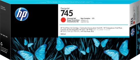 HP 745 300-ml DesignJet Chromatic Red Ink Cartridge HP