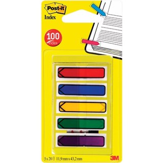 Post-it Zakładki Post-it 11.9x43.2mm strzałka 5 kolorów (5x20)