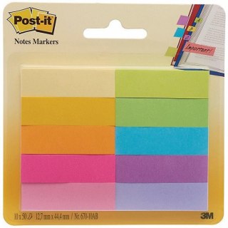 Post-it Zakładki Post-it 12.7x44.4mm 10 kolorów (10x50)