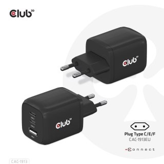 CLUB3D CAC-1913EU Travel Charger 65W GaN CLUB3D