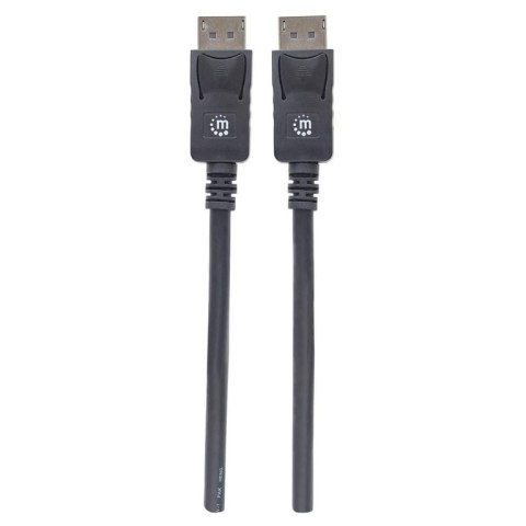 Manhattan 393799 kabel DisplayPort 2 m Czarny Manhattan