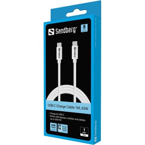 Sandberg USB-C Charge Cable 1M, 65W Sandberg